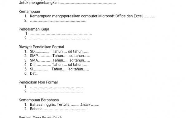 contoh daftar riwayat hidup contoh daftar riwayat hidup
